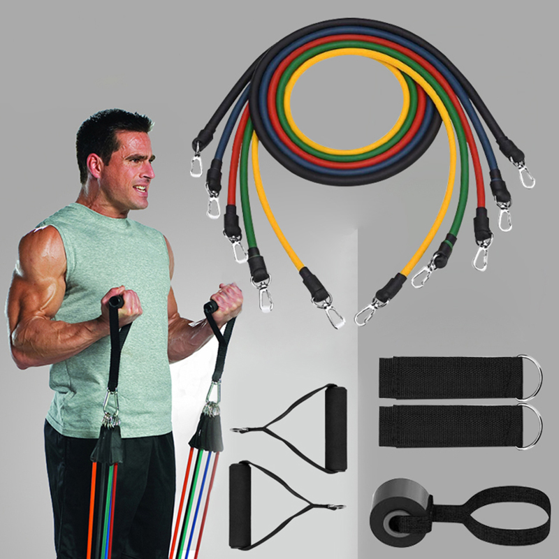 

11pcs resistance bands set TPE Pull Rope Home Fiteness Equipment