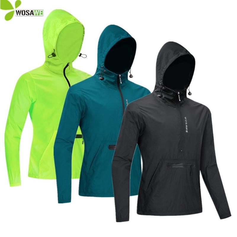 

WOSAWE Windproof Cycling Jackets UV Protection MTB Bicycle Bike Rain Water Repellent Coat Running Motorcycle Sports Windbreaker, Bl221-b