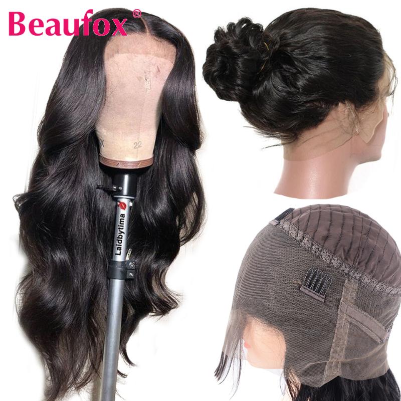 

Beaufox 360 Lace Frontal Human Hair Wigs For Women Brazilian Body Wave Wigs Pre Plucked 360 Lace Frontal 150% Remy Hair, As pic