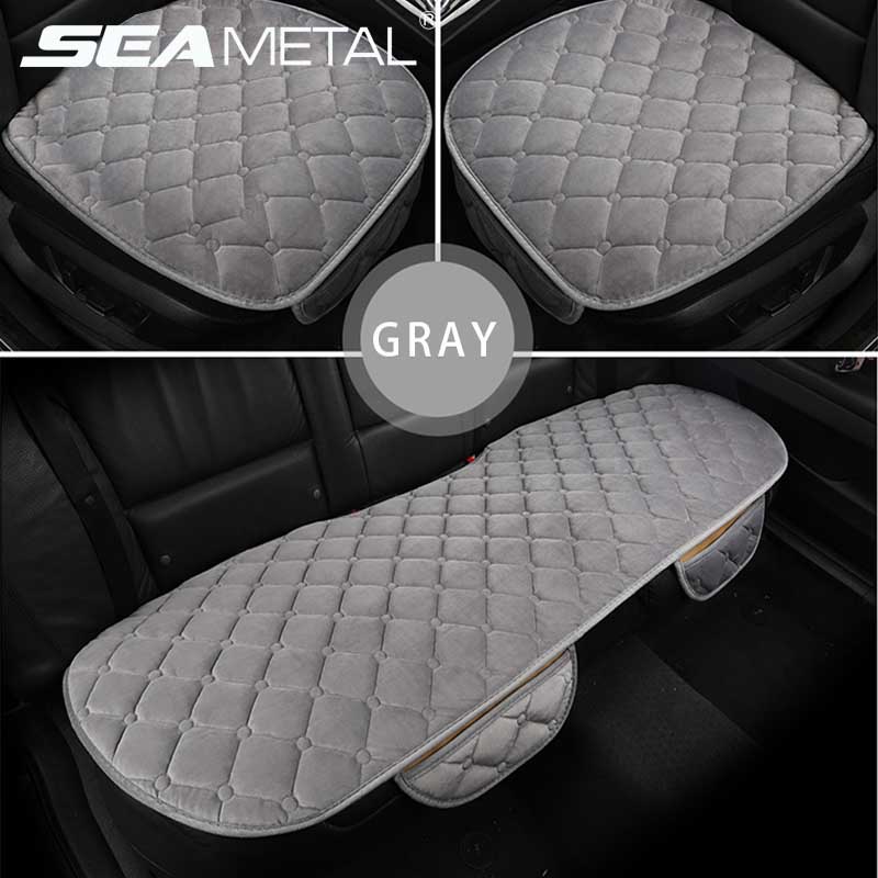 

Winter Warm Car Seat Covers Universal Automobiles Seat-Cover Cushion Auto Protector Mats Front Rear Seats Carpets Accessories