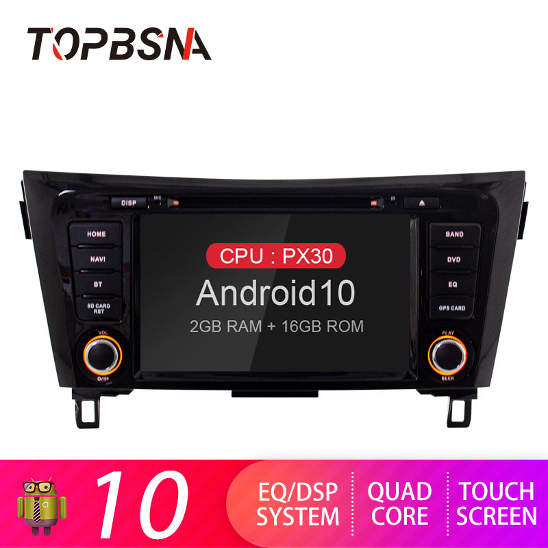 

TOPBSNA Android 10 Car Multimedia Player For Qashqai X-Trail 2013-2020 WIFI 2 Din Car Radio GPS Navigation Stereo RDS DVR