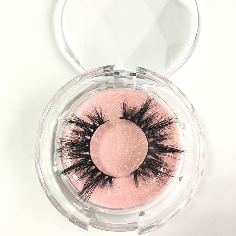 

25mm Lashes 6Pairs/lot Circle Clear Lash Packaging Dramatic Eye Lash