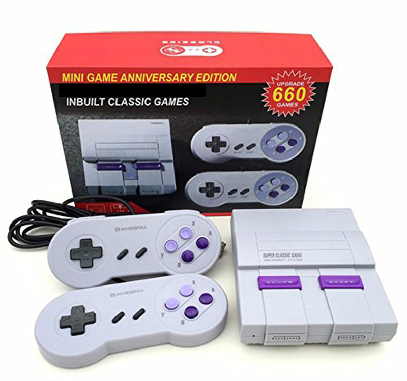 

TV Handheld Mini Game Consoles Can store 660 games Super Classic Game Newest Entertainment System SFC NES SNES Viedo Games Console Box