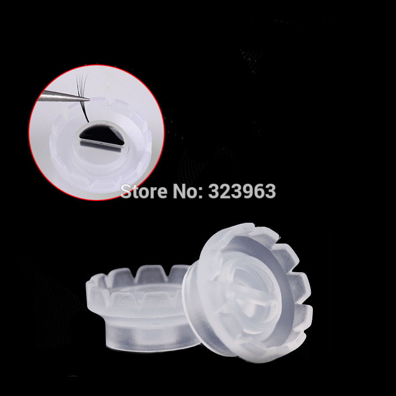 

50/100pcs False Eyelashes Blooming Cups Planting Grafting Rapid Bloom Sun Flower Glue Cup Fan Eyelash Extension Makeup Tools