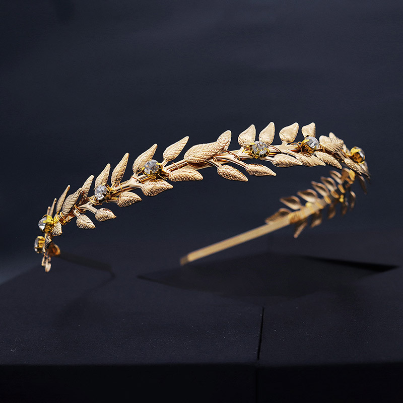

Retro Alloy Elegant Gold Color Leaves Shape Hairband Women Headband Bride Tiara and Crown Wedding Hair Jewelry Accrssories LB