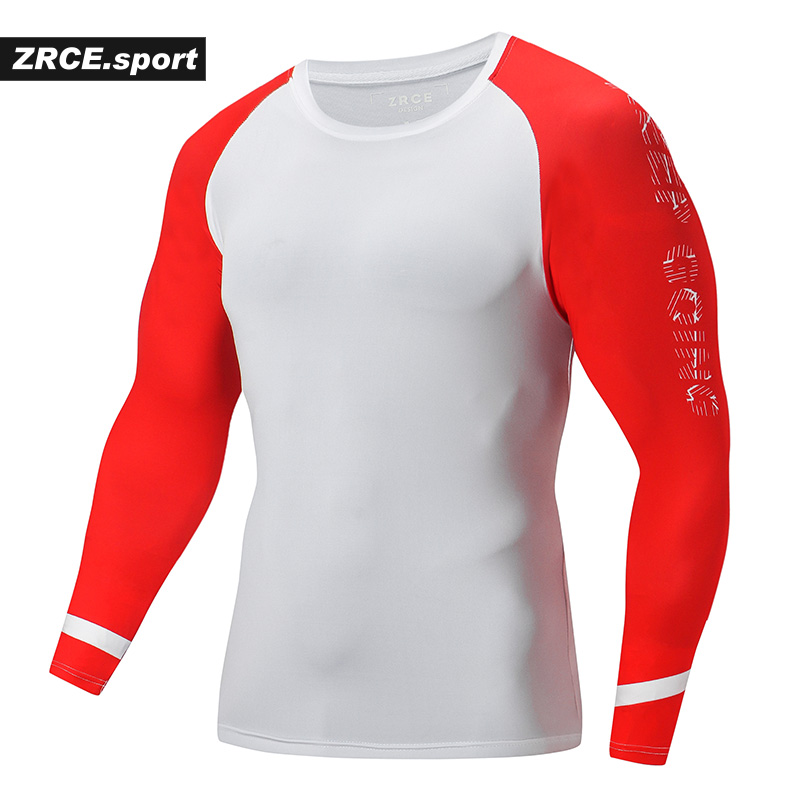 

Long Sleeve Sport Shirt Men Raglan Sleeve Compression T-shirt Casual Running Cycling Gym Clothes Tops Bodybuilding Fitness Tight Tracksuit, Jcz-31