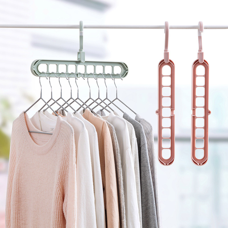 

MeyJig 2pcs Non-Slip Plastic Clothes Hanger Storage Rack Holder Wardrobe Closet Organizer Clothing Space Saving Hanging Hooks