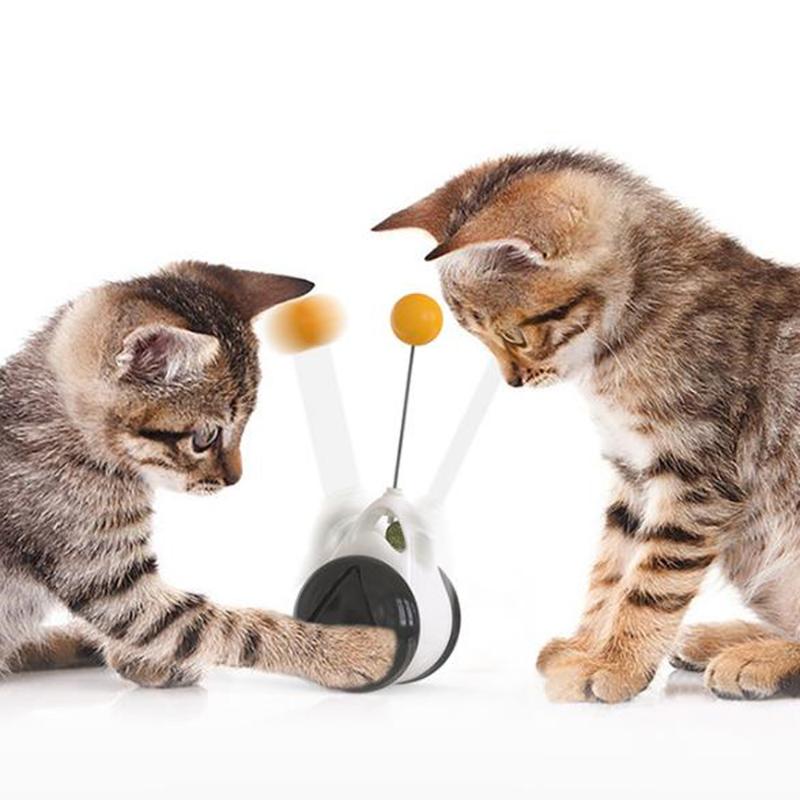 

Kitten Balance Swing Car Toy Fun Balls Training Interactive Toys Irregular Rotating Cat Toy with Wheel Catnip Ball Pet Products