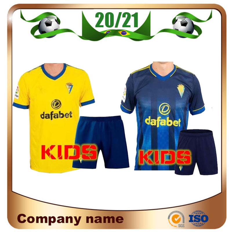 

20/21 Cadiz Kids kit soccer jersey 2020 Home yellow #9 LOZANO #10 A.PEREA Soccer Shirt Away ALEX I.ALEJO BODIGERFootball uniform