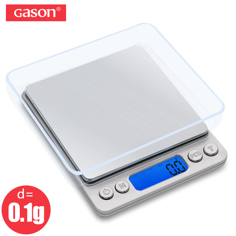 

GASON Z1s Digital Kitchen Scale Mini Pocket Stainless Steel Precision Jewelry Electronic Balance Weight Gold Grams(3000gx0.1g