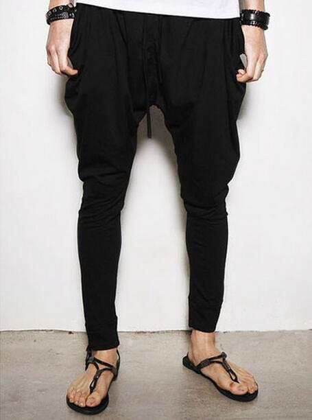 

27---39 HOT 2020 Sping New Men Fashion Low Cone Leisure Haroun Pants, Black