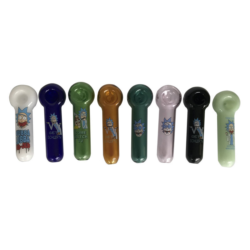 

Smoking Blown Glass Hand Pipes Cheap Pyrex Glass Tobacco Spoon Pipes Mini Small Bowl Pipe cartoon Pipes Smoking Pieces