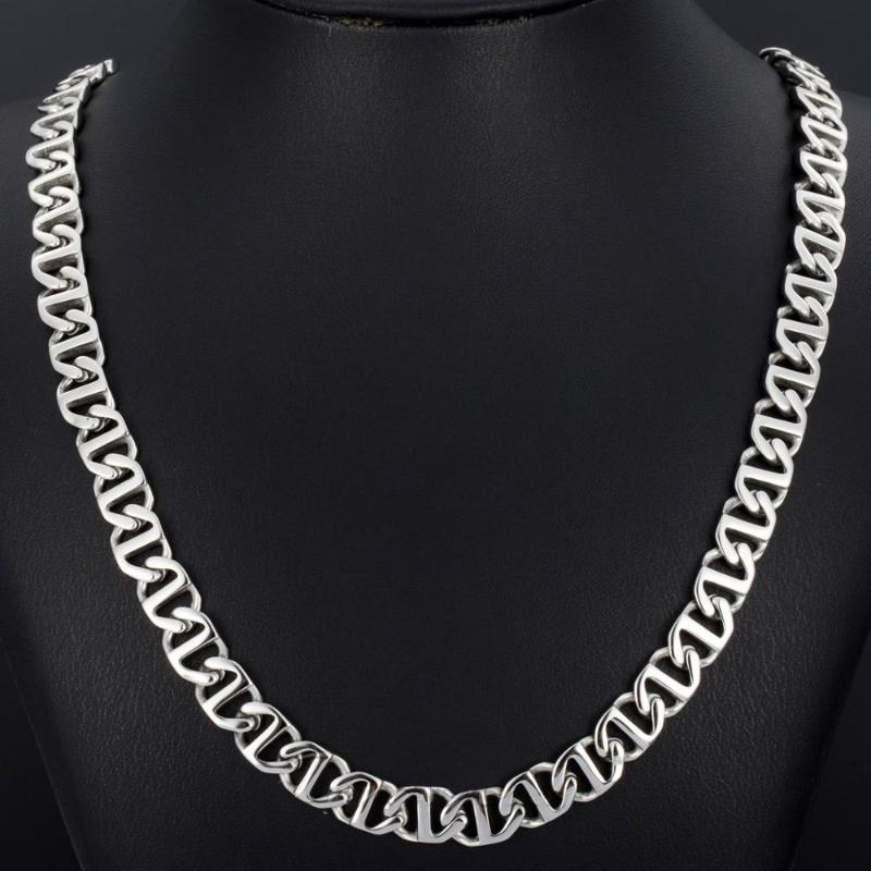 

Tisnium Never Fade 9mm Stainless Steel Chains High Wholesale Curb Link Choker Necklace Man Hip-hop Boy Jewelry Friend Gift