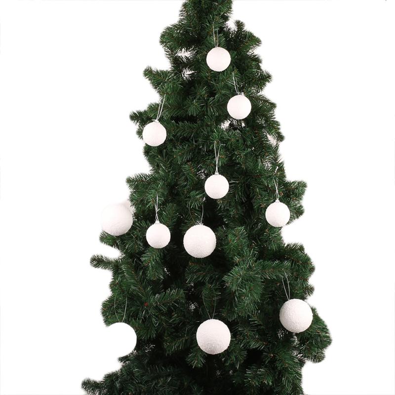

Hanging Foam Balls White Festival Tool Christmas Snowball 1 Bag Ornaments Pendant Home Decoration Xmas Tree Party