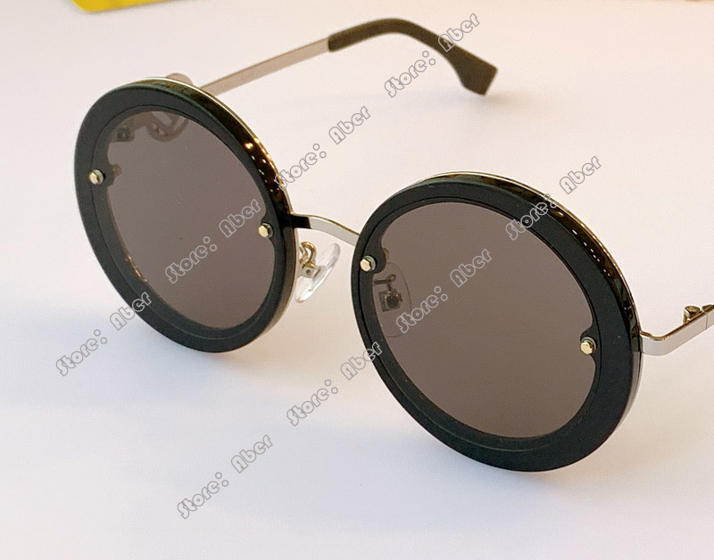 

Aber Retro Round Pink Sunglasses Women Designer Sun Glasses For Women Alloy Mirror Female Oculos De Sol Blac, White;black