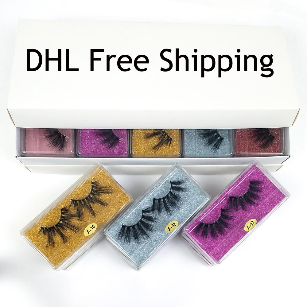 

25mm Lashes Wholesale 10 styles 25 mm False Eyelashes Thick Strip 6D Mink Lashes Makeup Dramatic Long Mink Eyelashes DHL Free Shipping