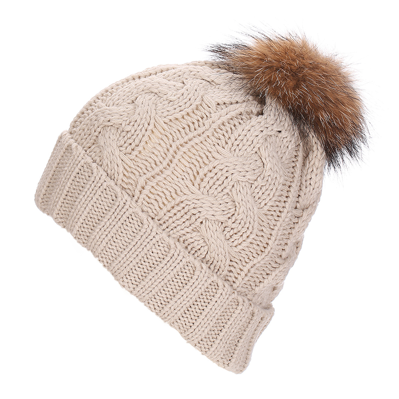 

Women Winter Knitted Beanie Gorras Solid Bonnet Gorro Pompom Hat female Warm Skullies Beanies Winter Hat Women's Caps, Red