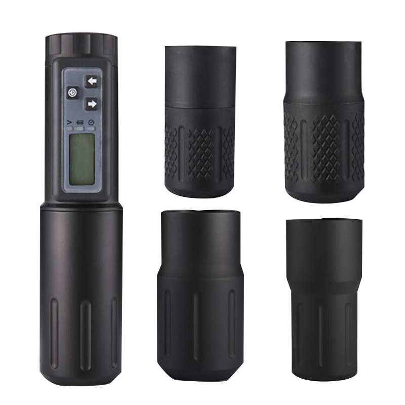 

LCD Display Wireless Tattoo Pen Coreless Motor Battery Tattoo Machine With 5 Grips