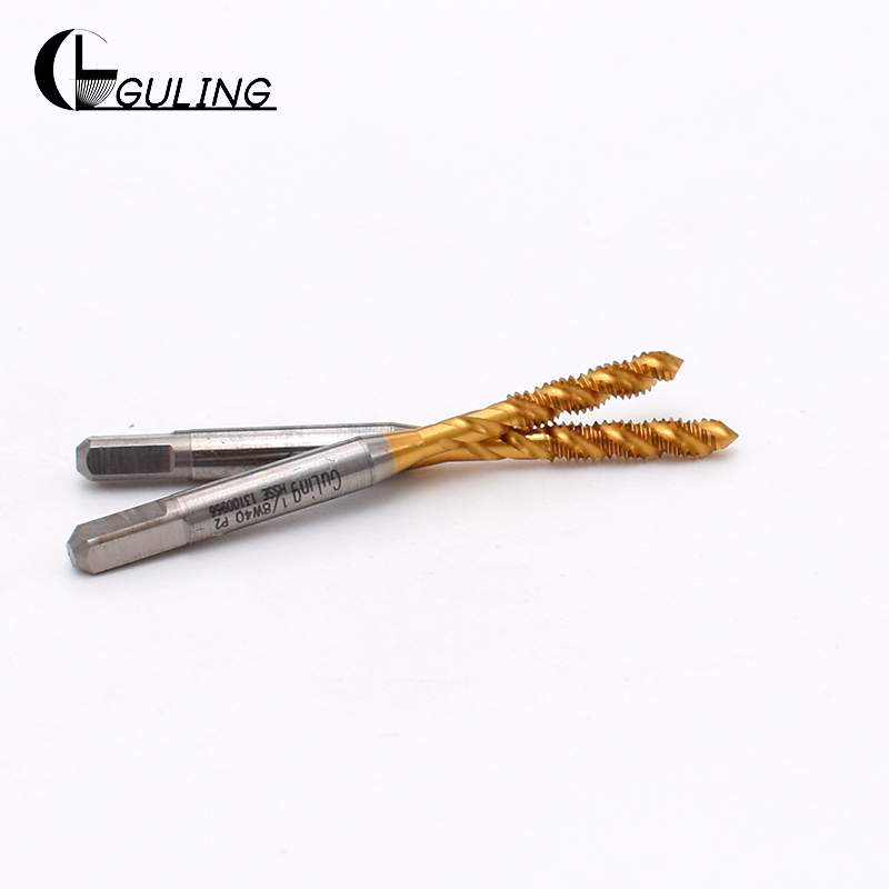 

GULING Inch Screw Thread BSW standard Thread Spiral Fluted Taps with TIN coating machine tap