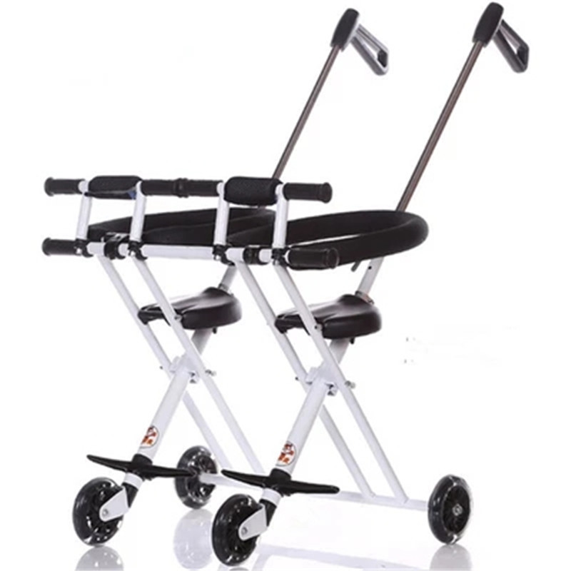 

1-5Y Kids Transport Tools Carts Child Folding Bikes for Twins Kids Walking Folding Scooter Double Seat Portable Wheelchair