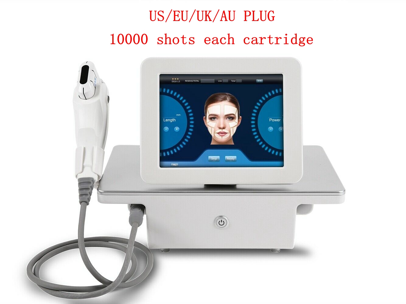 

Professional HIFU High Intensity Focused Ultrasound Hifu Face Lift Machine Wrinkle Removal 10000 Shots Each Cartridge For Face and Body