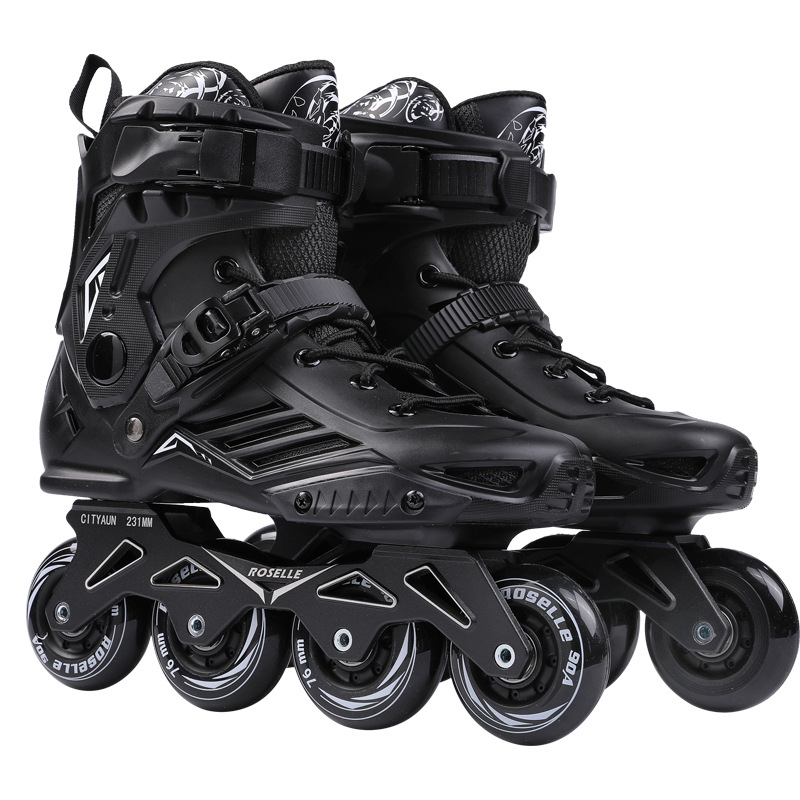 

Roller Skates Inline Speed Skates Shoes Hockey Women Men Roller For Adults Inline Professional Skating Shoes, White