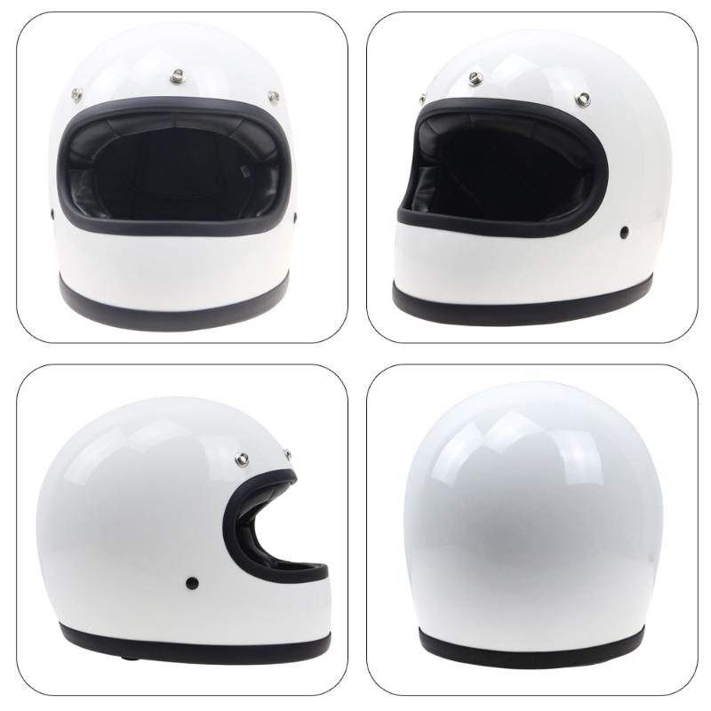

ECE Certification Motorcycle Helmet Retro Flying Helmets Scooter Autocycle Autobike Motorbike Styling, Bright white