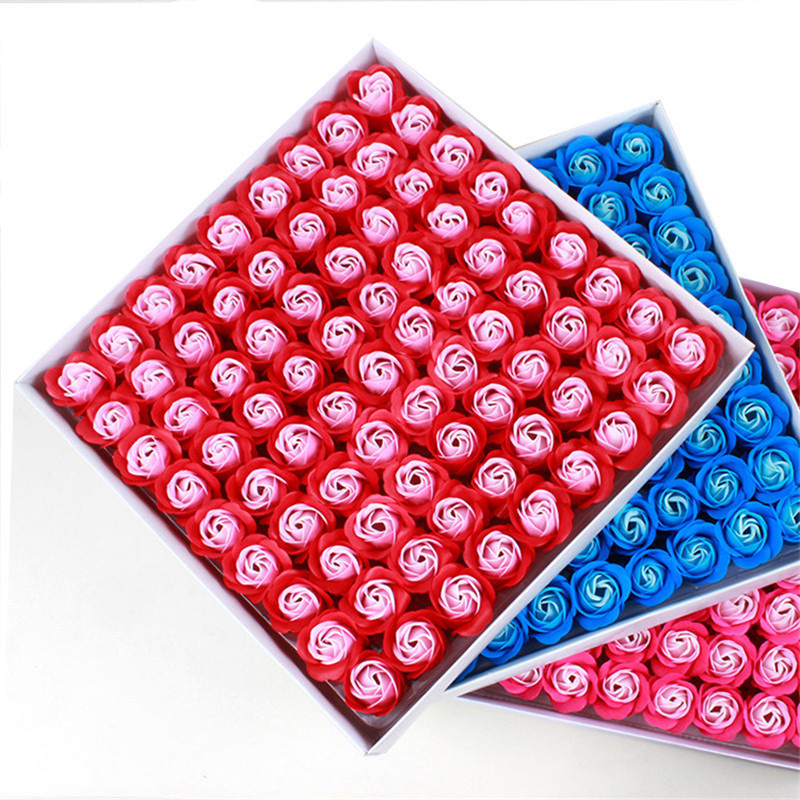 

81Pcs/Set Artificial Rose Soap Flowers Head DIY Luxury Wedding soap Rose Fake Flowers Home Decor Valentine'S Day Mother'S Day, C7