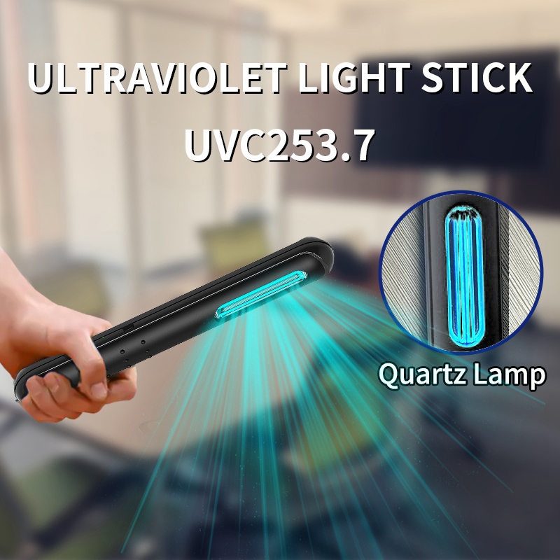 

Disinfection Laamp Wand, Portable UVC Ultraviolet Lamp Handheld Rod Household UV Disinfection Stick USB Charging Hand Held for Home office