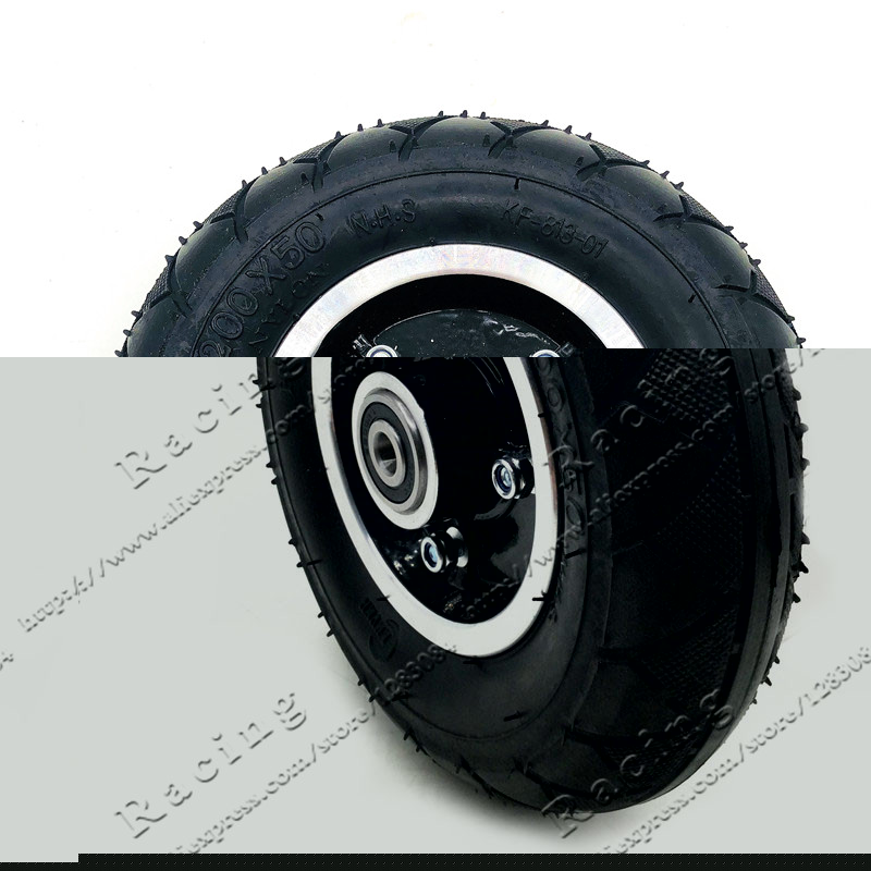 

Electric Scooter Tyre With Wheel Hub 8" Scooter 200x50 Tyre Inflation Electric Vehicle Aluminium Alloy Wheel Pneumatic Tire