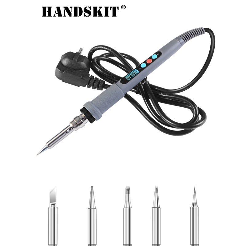 

Hanskit Digital Soldering Iron 220V/ 90W Electric Soldering Iron + 5pc Tips Electric Welsing Tools