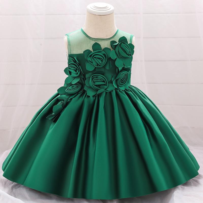

New Kids Pageant Evening Gowns Lace Ball Gown Flower Girl Dresses For Weddings First Communion Dresses For Girls, L5068xz-as picture