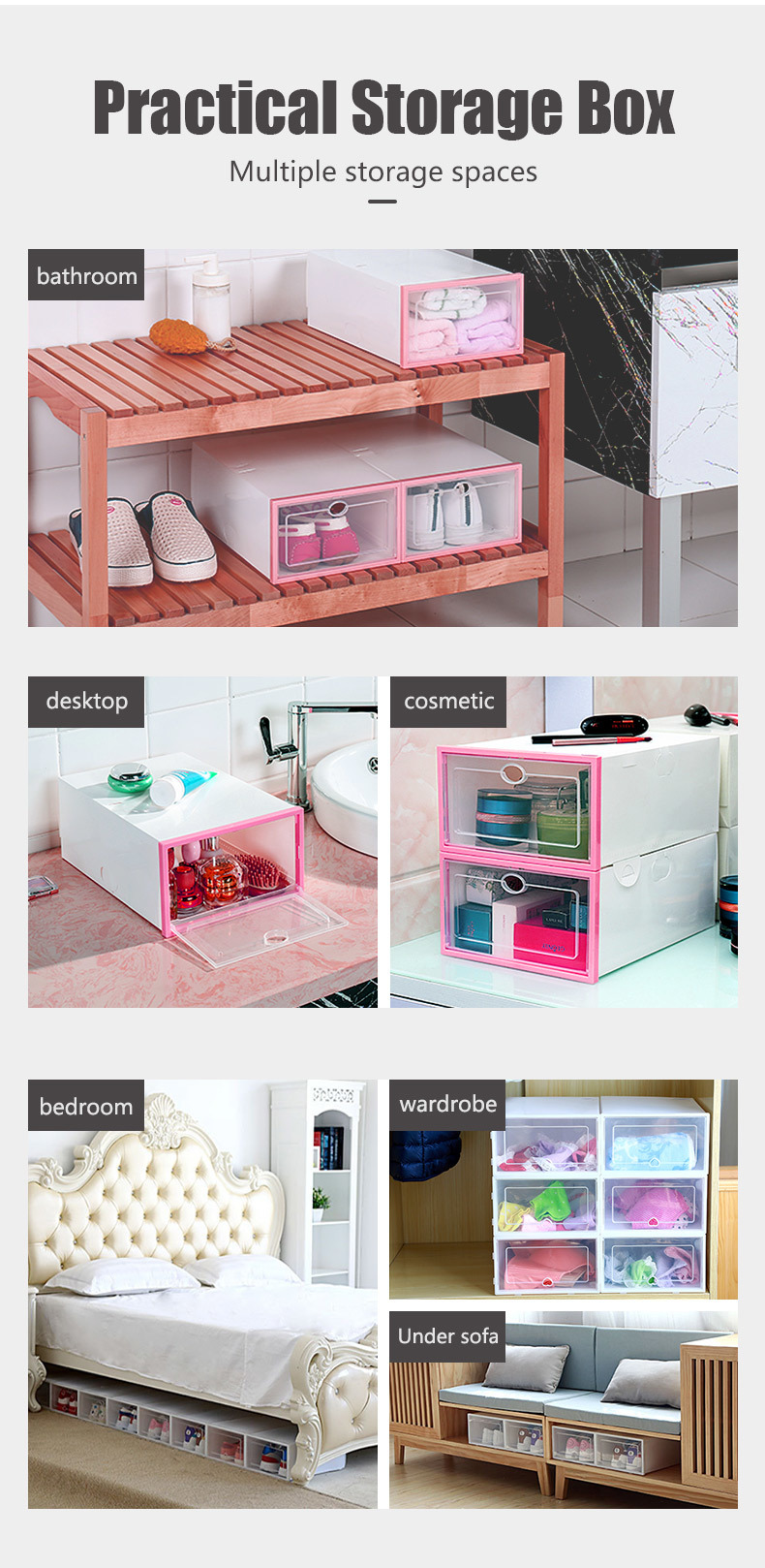 transparent drawer shoes box on 2021 Shoe Organizer Drawer Transparent Plastic Shoe Storage Box Rectangle Pp Thickened Shoes Organizer Drawer Shoe Boxes Lj200812 From Luo09 15 48 Dhgate Com