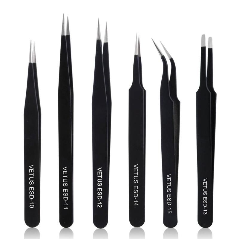 

Stainless Steel VETUS Eyelash Tweezer Non-magnetic Volume Eyelash Extension Tweezers Lashes Tools Individual Eyelashes Make Up
