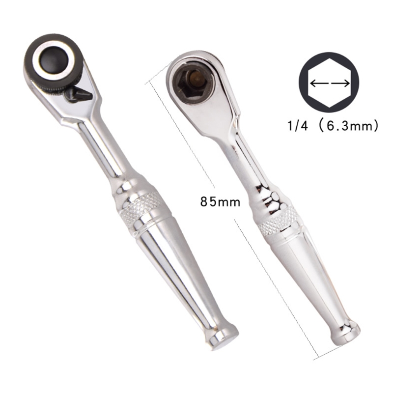 

26pcs Mini Ratchet Wrench Socket Bits 1/4'' Drive Spanner Kit Tools for Bicycle G99A