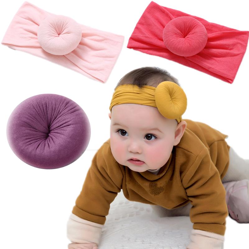 

Cute Baby Donut Nylon Headbands Wide Cotton Headwraps Soft Headwear Christmas Infants Turban Hair Accessories For Baby Girls, Nsfb-9551-5a6han