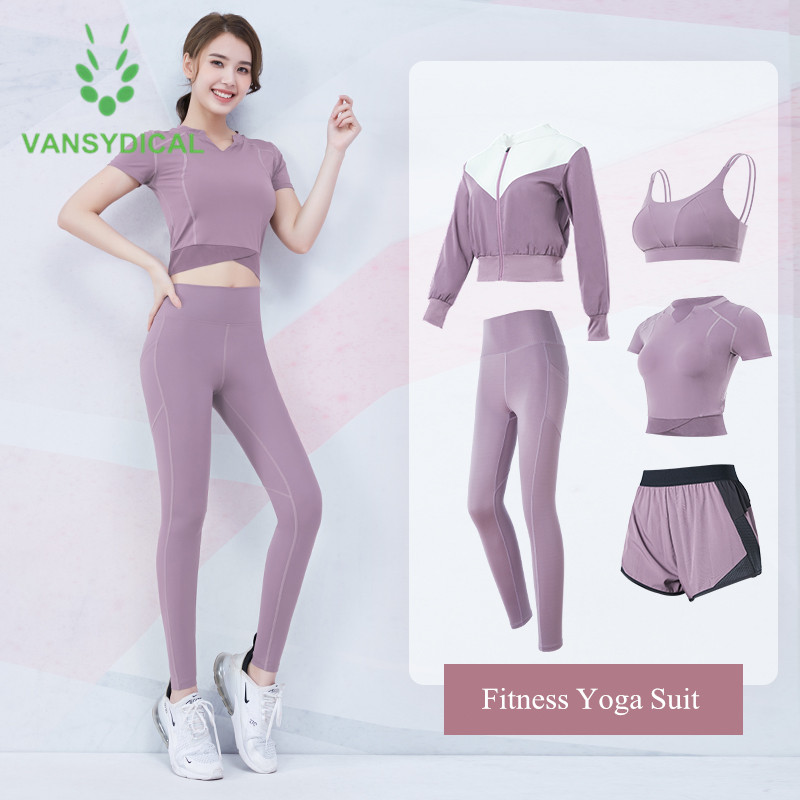 

Brand 2020 Workout Yoga Set Women Gym Clothing Outfit Quick Dry Running Sportswear Outdoor Fitness Training Sport Suit 2-5pcs, 2pcs rtc11386