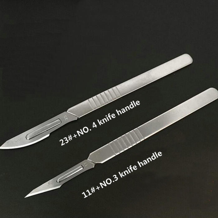 

11pcs/set Disposable Sterile Animal Scalpel Knife, Stainless steel hilt, Multi-function Tools(10pcs Blades with 1 hilt)