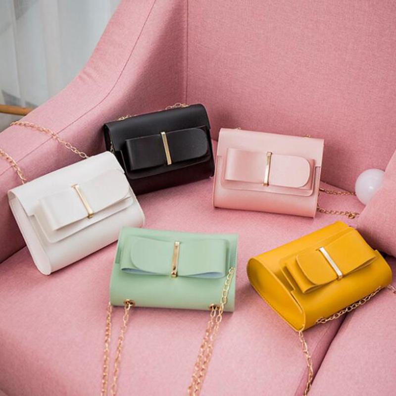 

Women Solid Color Chain Shoulder Crossbody Bag Phone Keys Wallet Coin Purese Holder Girls Small Square Pack Women Handbags, Black