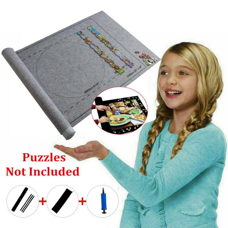 

1500/2000 PCs Puzzle Accessories Portable Travel Professional Blanket Puzzles Roll Mat Felt Storage Mat Storage Bag, 80x118cm