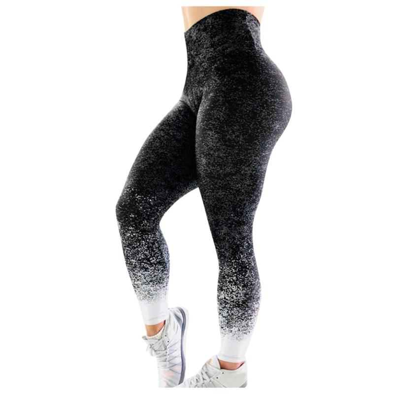 

SAGACE Leggings Women yoga pants Print Leggings Fitness Sports Running Yoga Athletic Pants elastic bodybuilding, Black