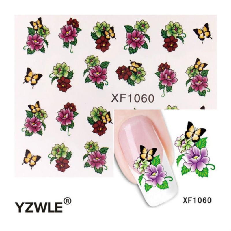 

Fashion Colorful Flower Butterfly False Nail Tips Finger Full Card Nail Art Display Practice Acrylic UV Gel Polish Tool Manicure