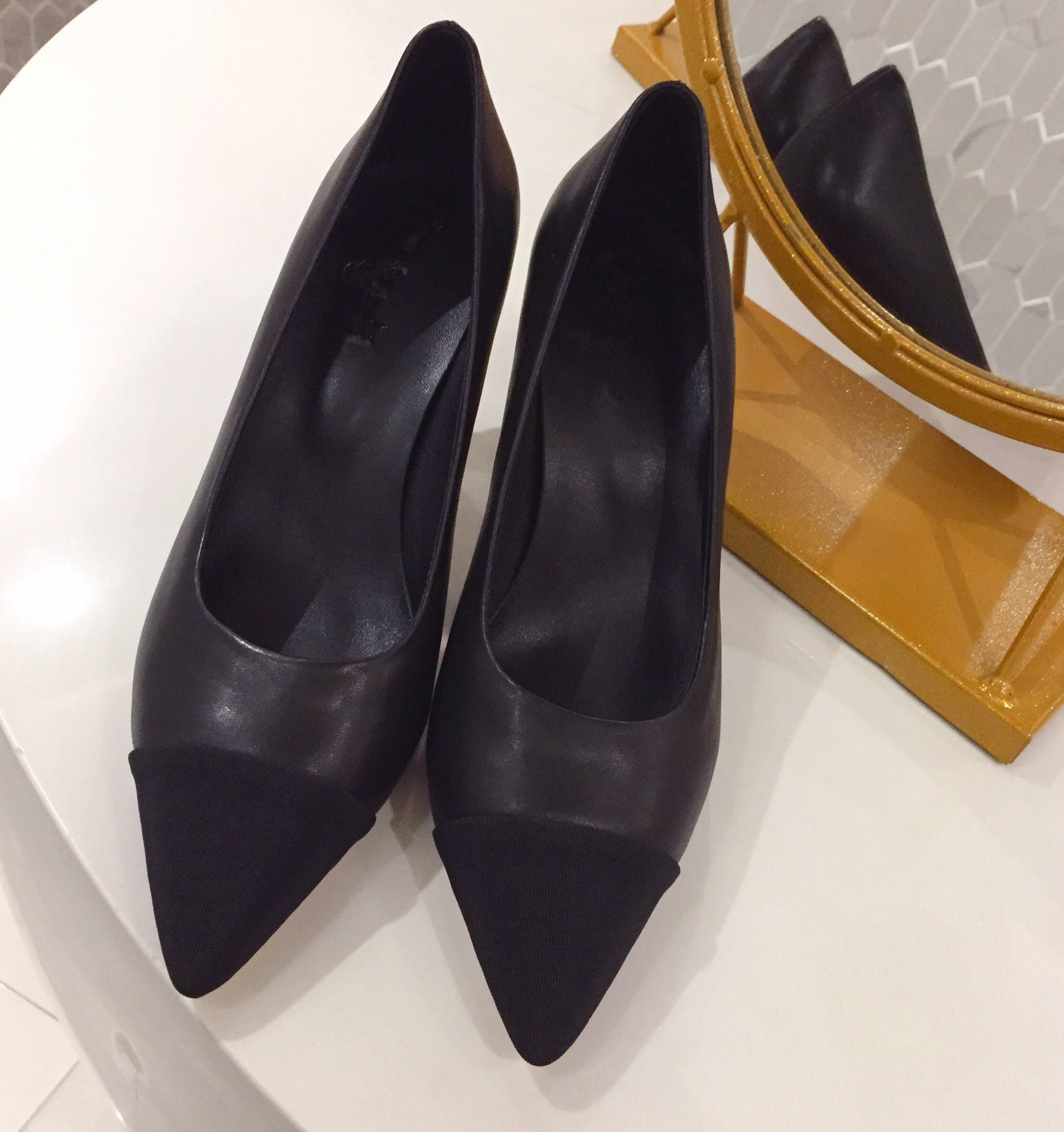 

Women top grade dress shoes office work style bicolor designer luxury grace ladies summer leather shoe real leather free shipping elegant, Black