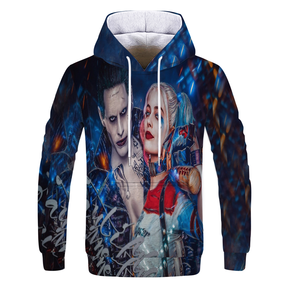 harley quinn and joker couple hoodies