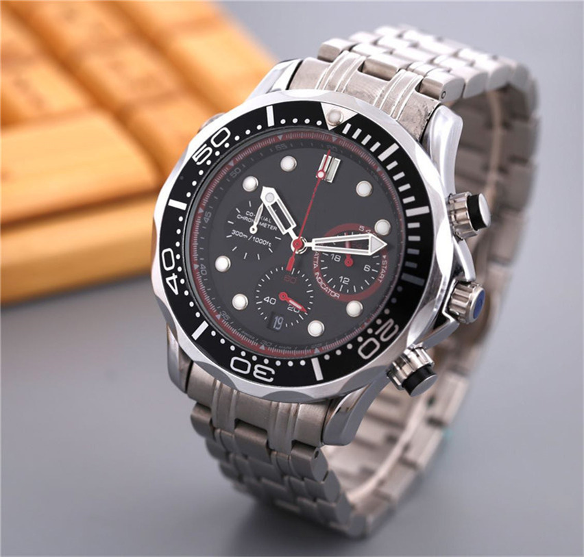 

Men Watches Full Functional Small cap work Men Watch Steel belt leather Quartz man Watch Male watches relogio Montre homme