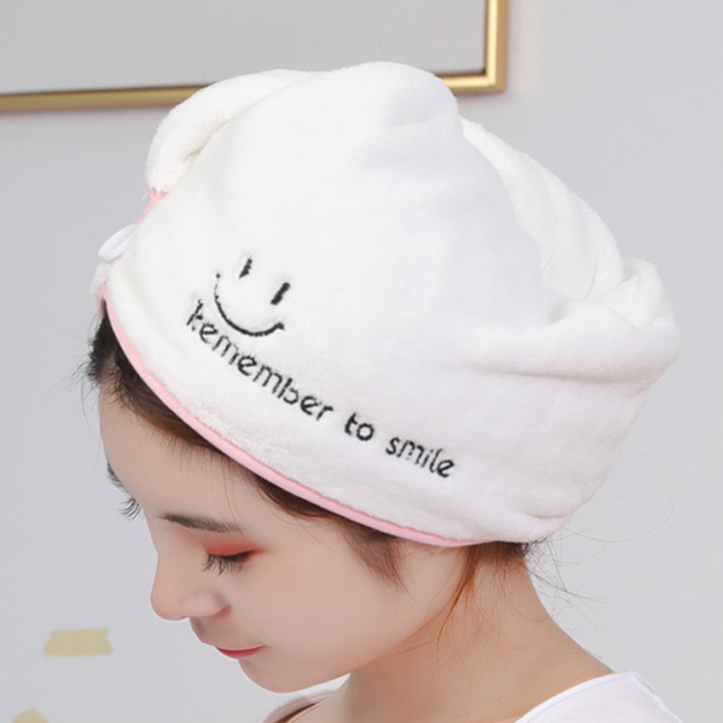 

Shower Cap Thick Dry Hair Cap Female Super Absorbent Quick-Drying Hair Towel Cute Wash Towel Shower Headband