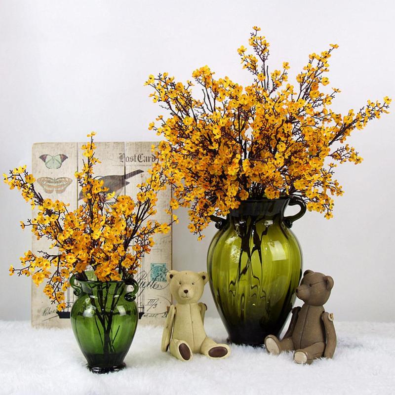 

1Pc Artificial Babysbreath Simulation Flower Interspersion Wedding Bridal Bonquet Silk Gypsophila Flower Home Table Decor, Orange