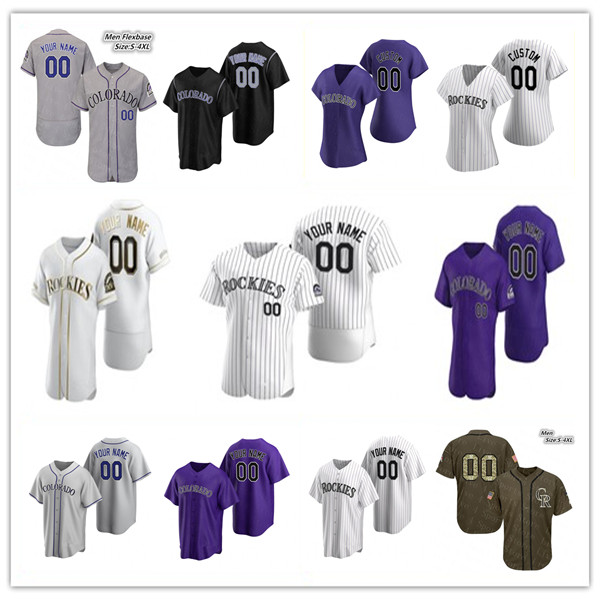 

23 Kris Bryant Jersey Baseball Charlie Blackmon Randal Grichuk Ryan McMahon C.J. Cron Garrett Hampson Elias Diaz Yonathan Daza German Marquez Antonio Senzatela 4XL, Men coolbase white