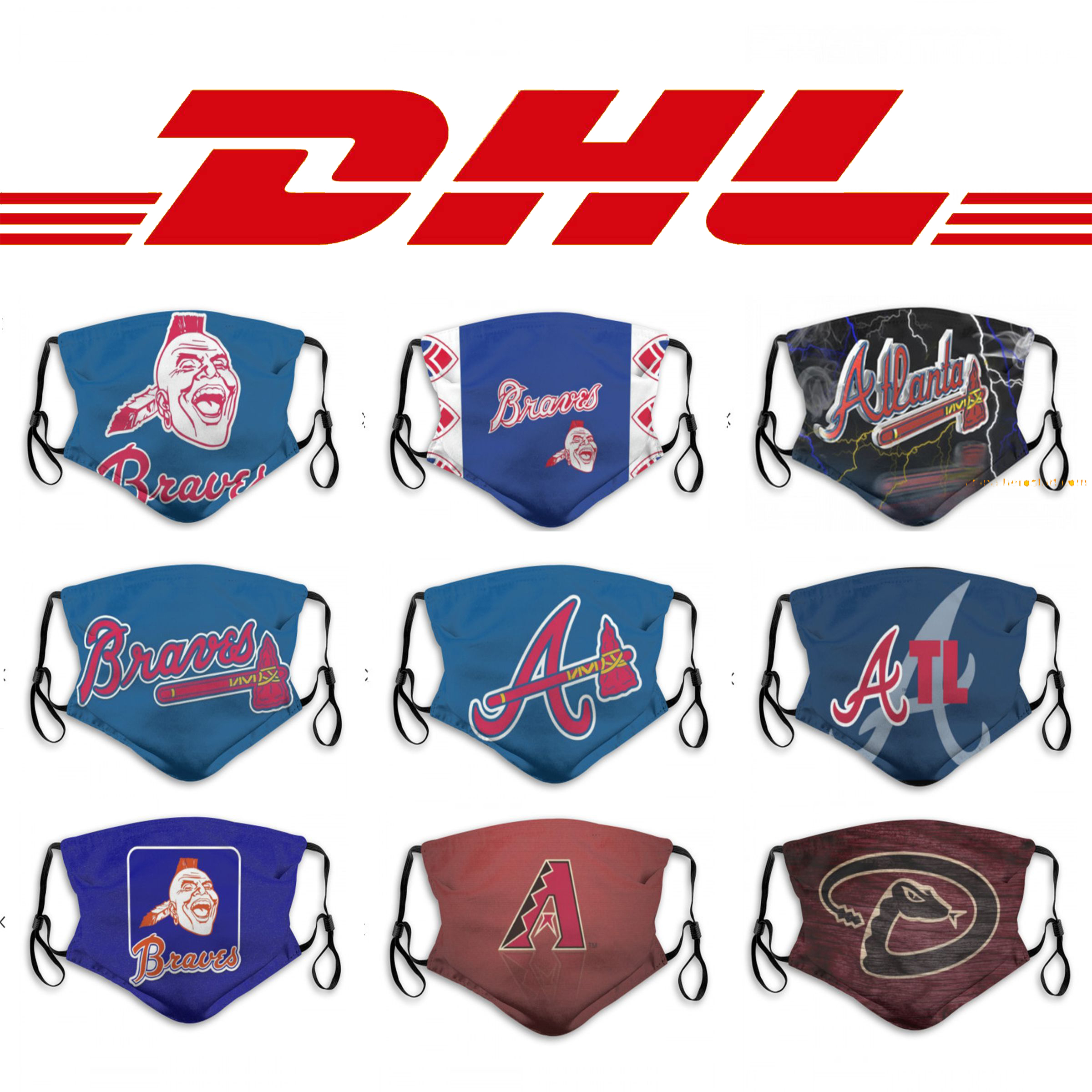 2020 New Luxury Designer Men and Women Baseball Team Reusable Face Masks Reusable Washable Anti-pollen Allergy Dust Masks Filter Masks PM2.5-image-567843793