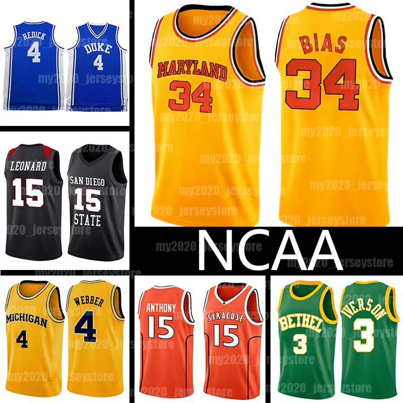 

1985 Maryland Terps College 34 Len Bias Duke Blue Devils 4 J.J Redick Zion 1 Williamson LeBron 23 James Wade Basketball Jerseys, Ncaa